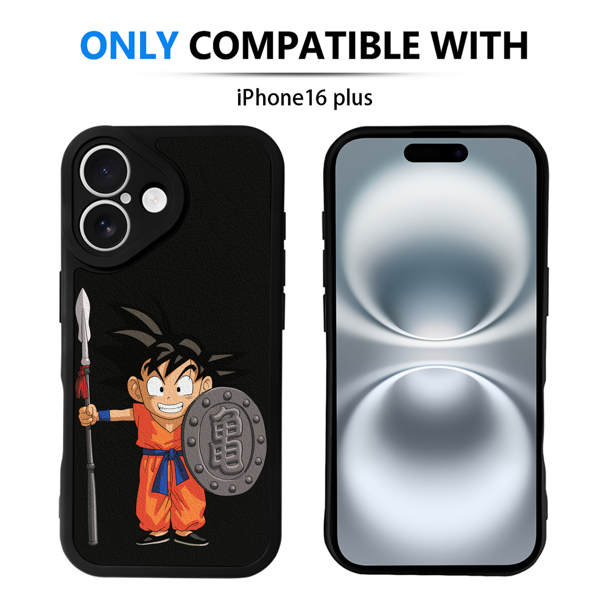 （画像用） ドラゴンボール 孫悟空（そん ごくう）Son Goku カカロット DRAGON BALL Kakarotto 【iPhone 16シリーズ対応】シリコンスマホケース（レザー調） 材質：シリコン